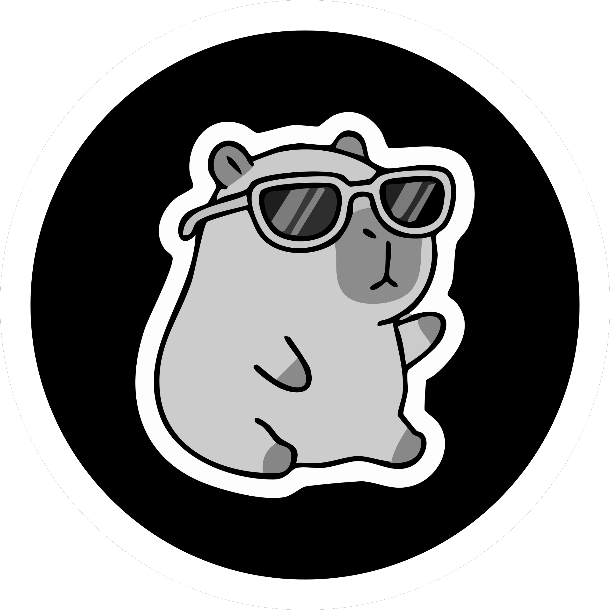 Slappybara logo — a capybara wearing sunglasses